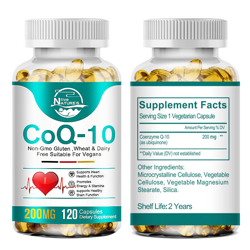 CoQ10 200mg capsule Q10 C0q 10 Coenzyme Cardiovascular Heart Health 2 x 120Pills