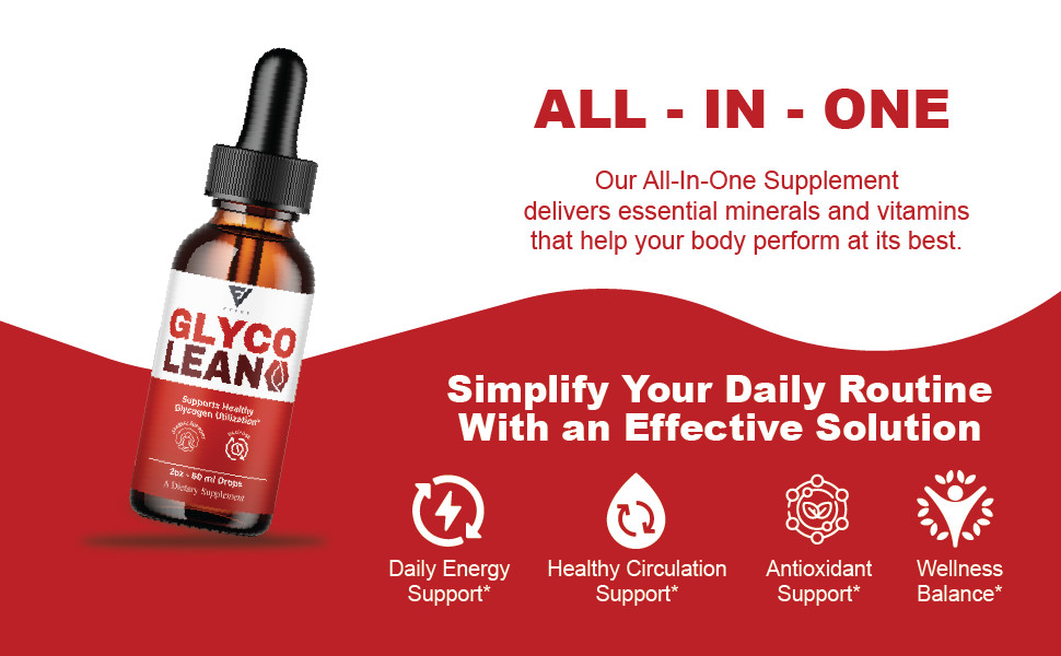 (5 Pack) Glyco Lean Drops, GlycoLean Premium Liquid Drop Supplement (10oz)