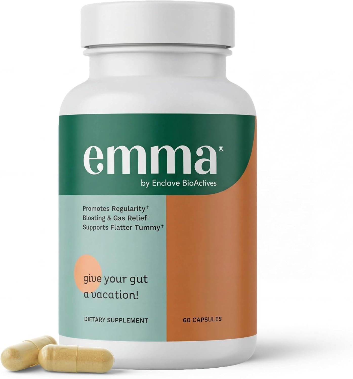 2bottle NEW Emma Gut Health 60Caps | Leaky Gut Repair with Magnesium & Berberine