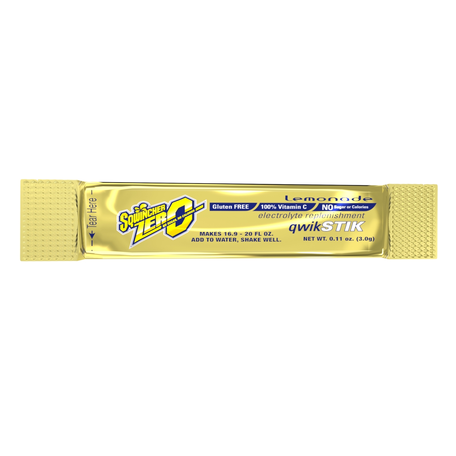 Sqwincher Quik Stik Zero Oral Electrolyte Solution Lemonade 0.11 oz. 50 Ct
