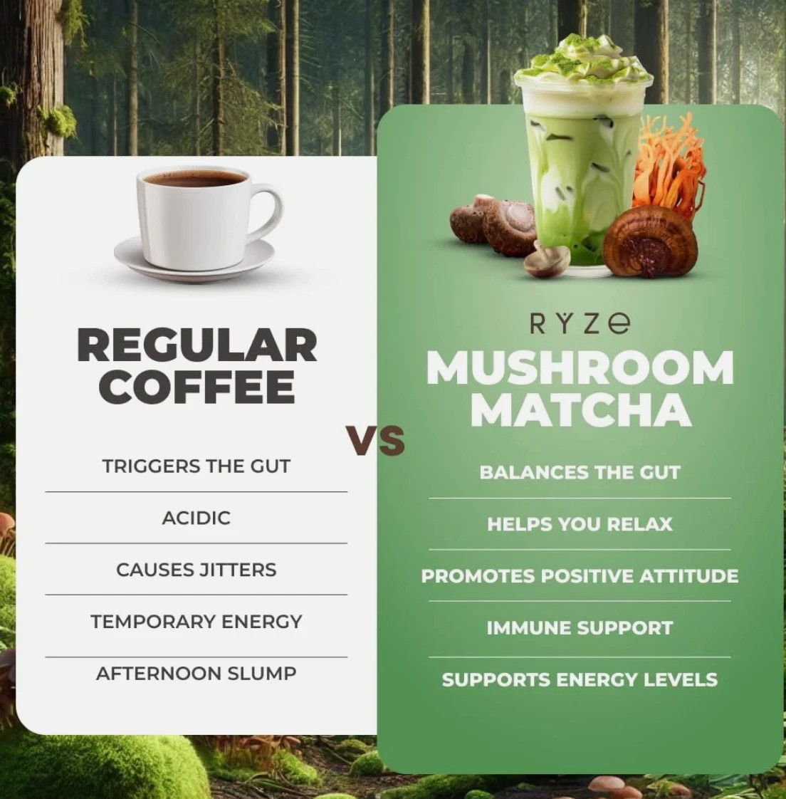 Ryze Organic Mushroom Matcha – 30 Servings Sealed Exp 6/17/27
