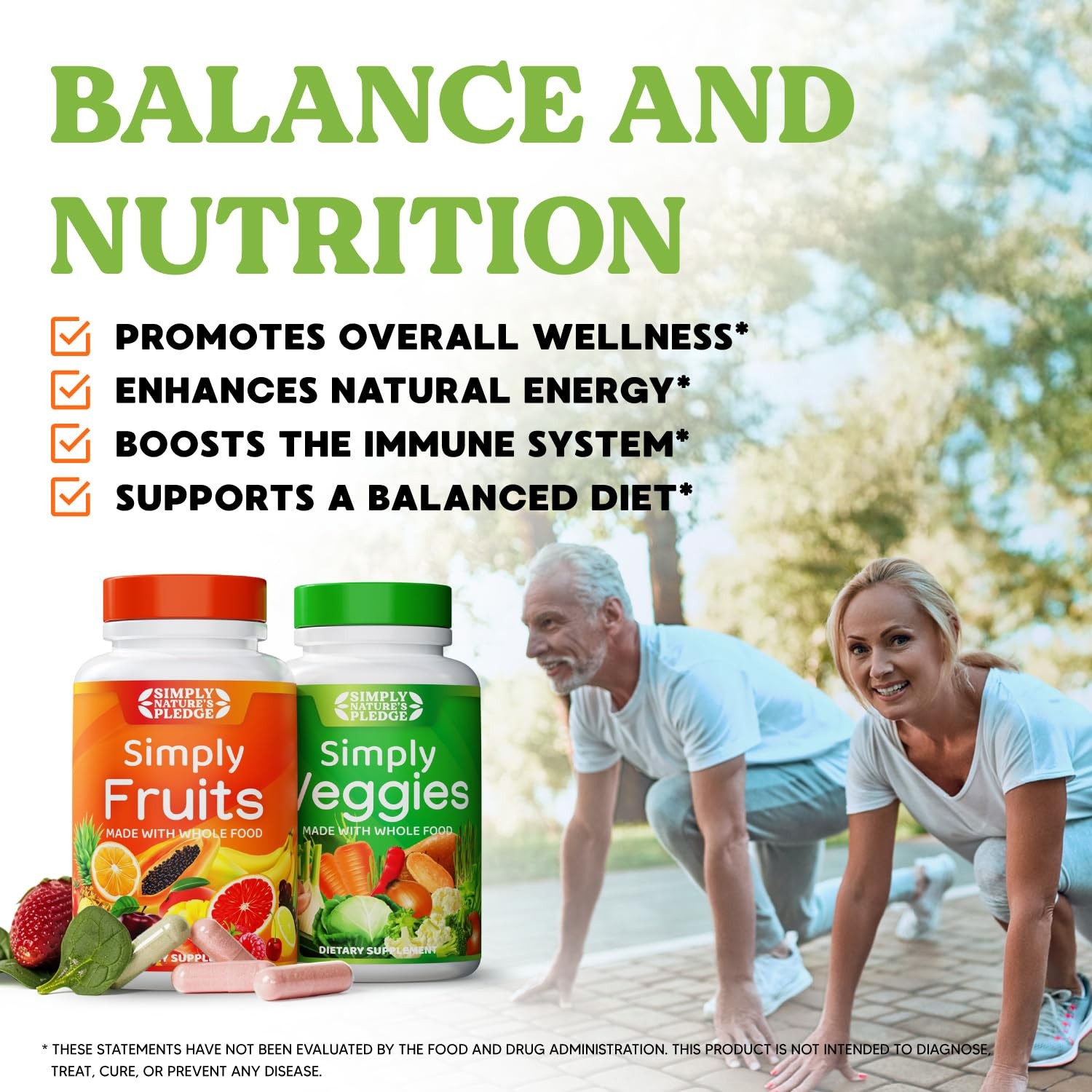 42 Fruits & Vegetables Supplement – 360 Capsules for Energy & Wellness Support
