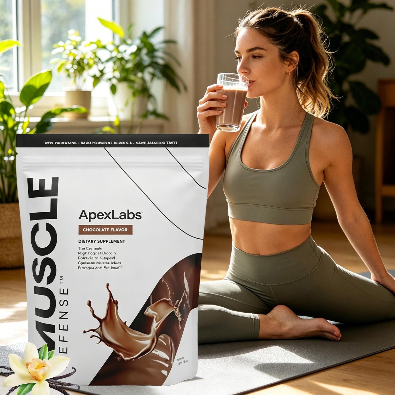New Apex Labs Muscle Defense Chocolate Flavor- 8.57 OZ – EXP 2027