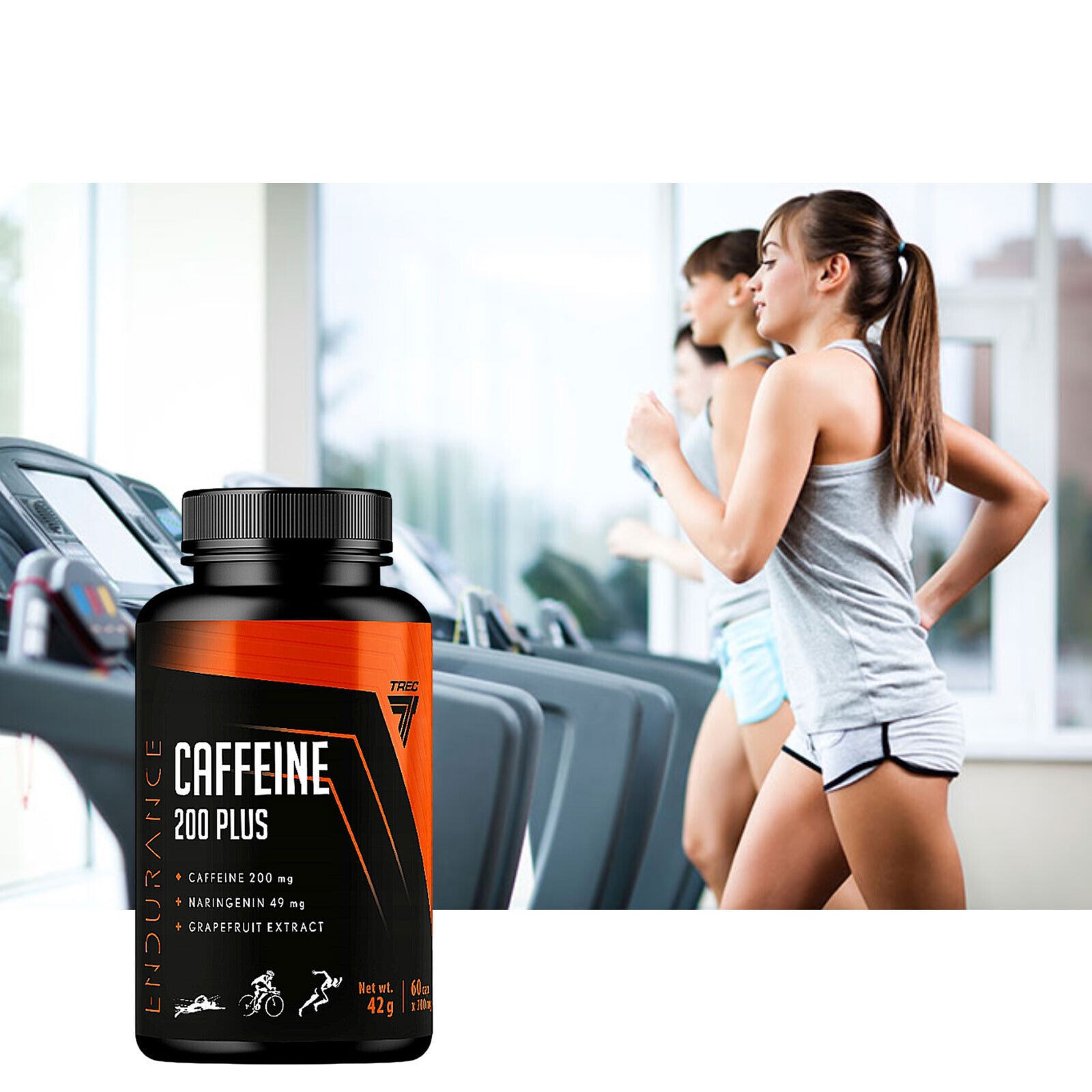 CAFFEINE 200 PLUS – 60-120 Caps – Fast energy concentration fat burning focus
