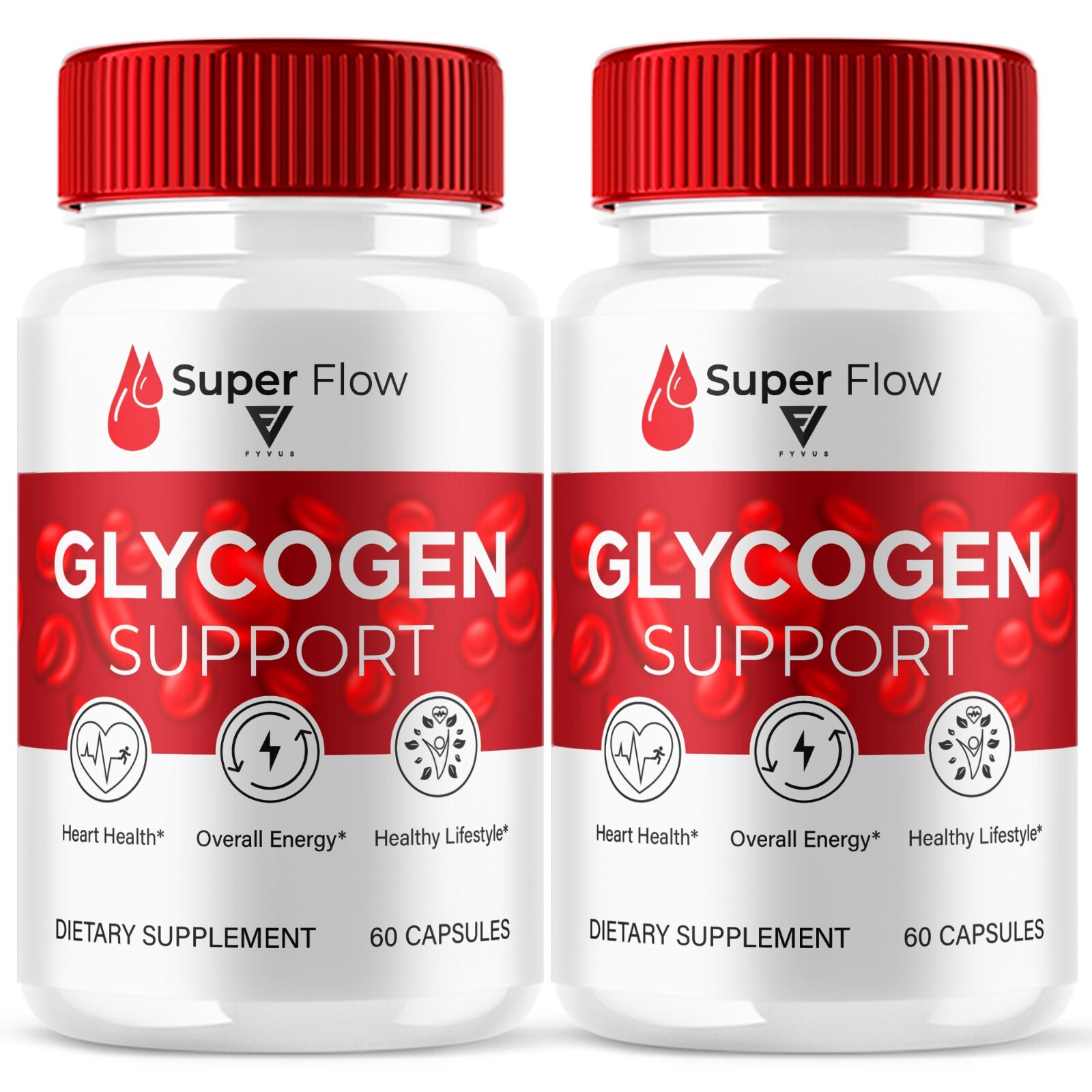 (2 Pack) Super Flow Capsules, Super Flow Glycogen Balance Formula (120 Capsules)
