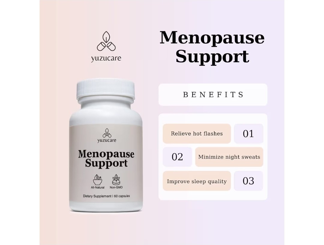 yuzucare Menopause Support Capsules 60 Count All Natural Non-GMO