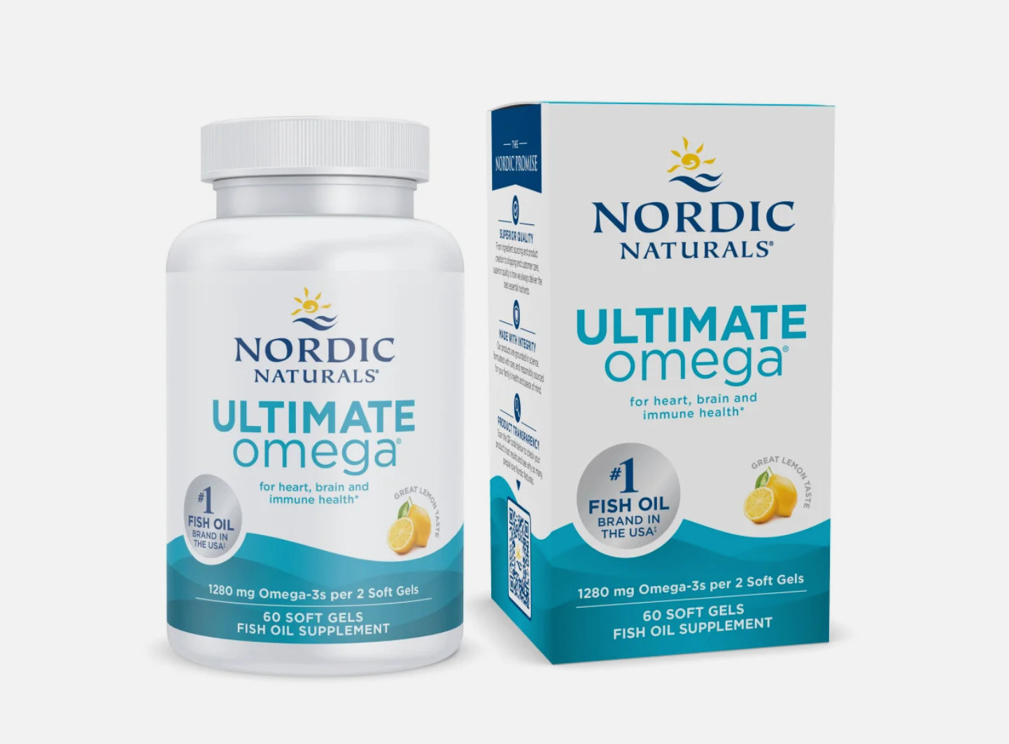 Nordic Naturals Ultimate Omega SoftGels – Concentrated Omega-3 Fish Oil, 60 ct