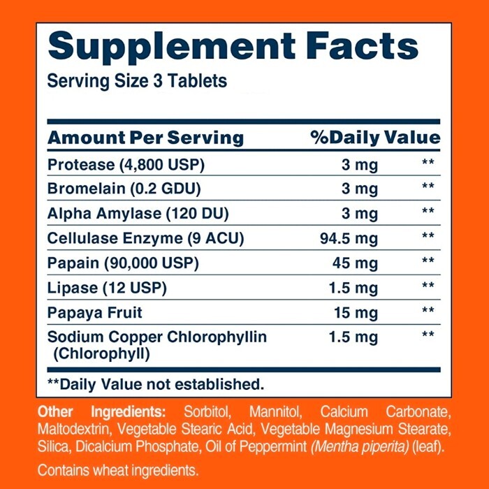American Health Super Papaya Enzyme Plus 360 Chew Tablets Fresh Made In USA