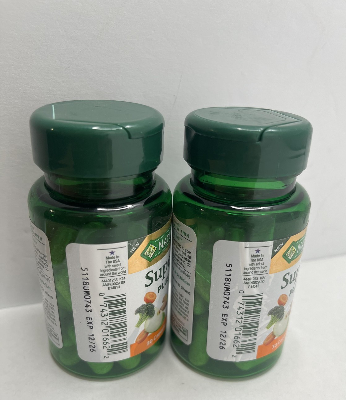 Nature’s Bounty 2pk Superfoods Plus Immune 30 Capsules 23 Fruits Veg Exp 12/26