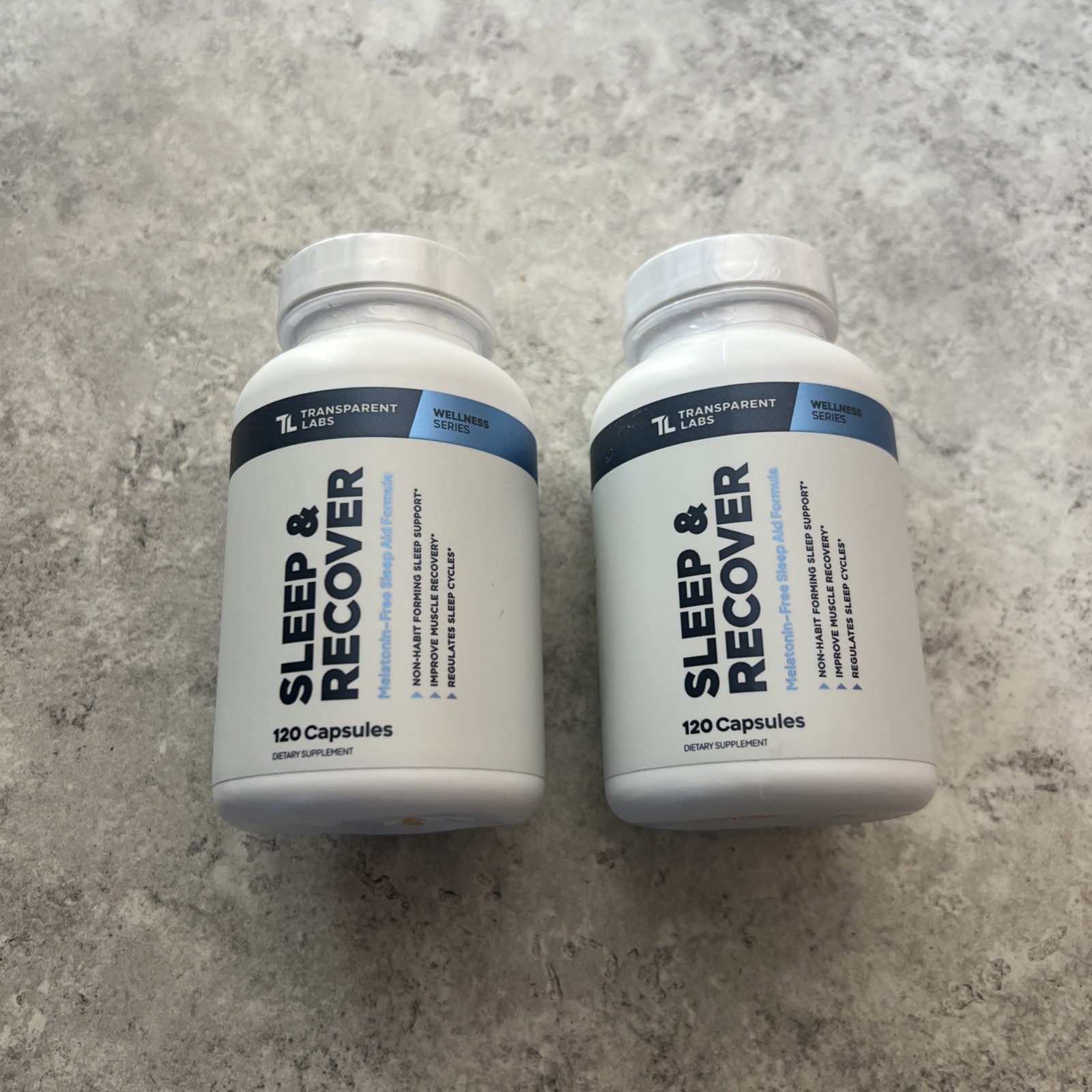 2X Transparent Labs Sleep & Recover Sleep Support 120 Caps Melatonin