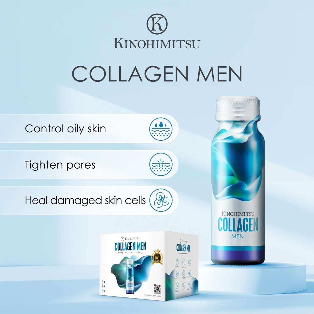 1 X Kinohimitsu Collagen Men Drink Botanical Beverage Apple Juice 50ml x 16’s