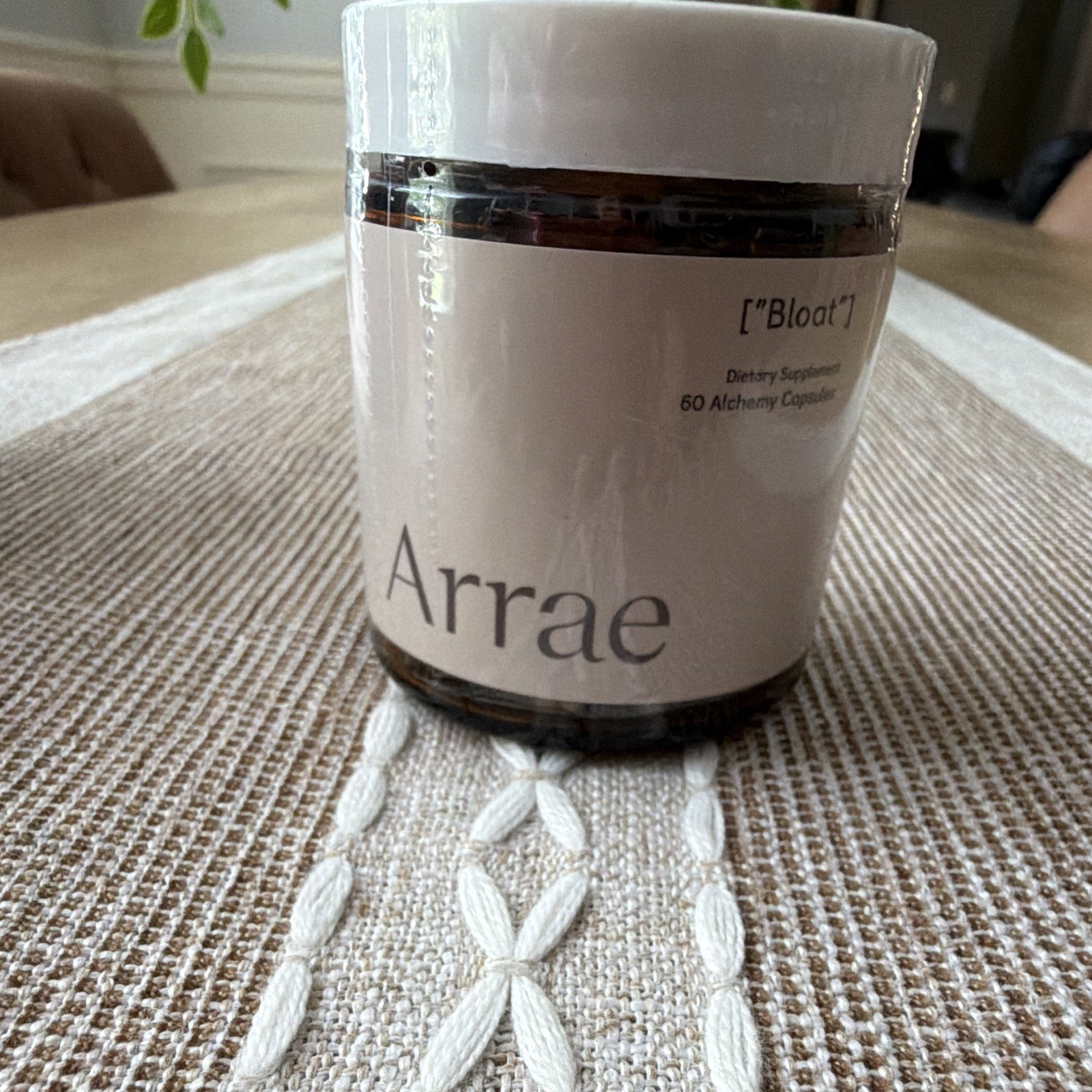 Arrae Bloat Digestive Support Capsules Ginger Lemon Balm 60ct Vegan Organic