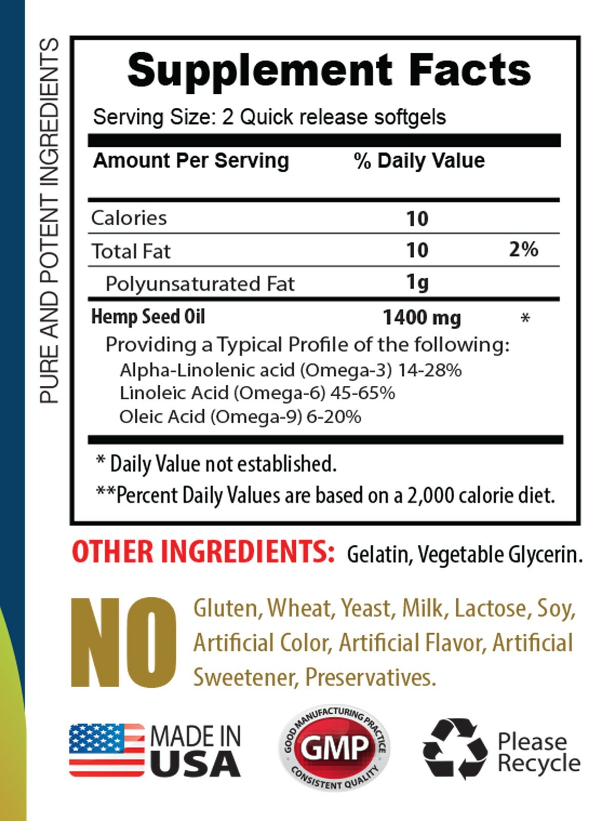 healthy gut liquid capsules – HEMP SEED OIL ORGANIC 1400mg 3B – natural hemp