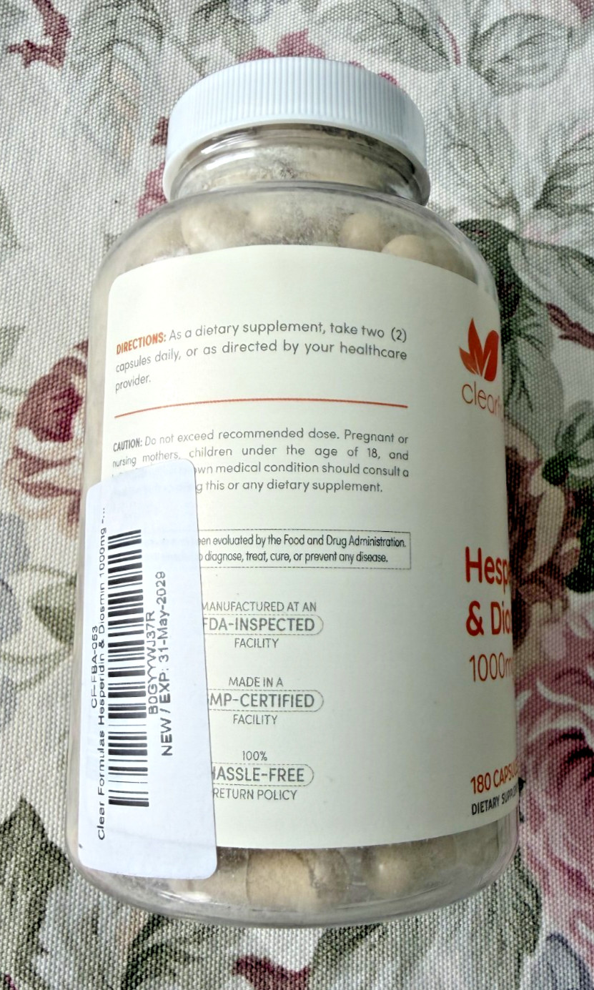 Diosmin Hesperidin 1000mg Circulation and Vein Support Supplement – High Strengt