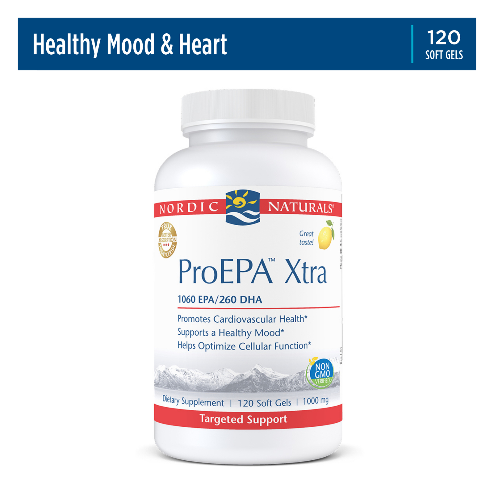 Nordic Naturals ProEPA Xtra – Potent Dose for Heart and Immune Health, 120 Ct.