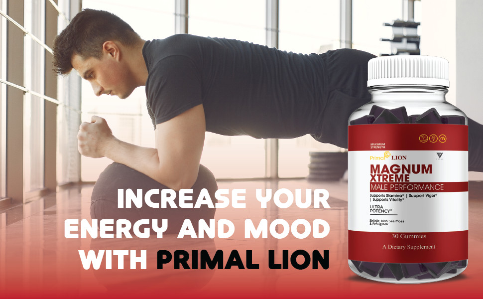 (5 Pack) Primal Lion Magnum Extreme Performance Gummies (5 Month Supply)