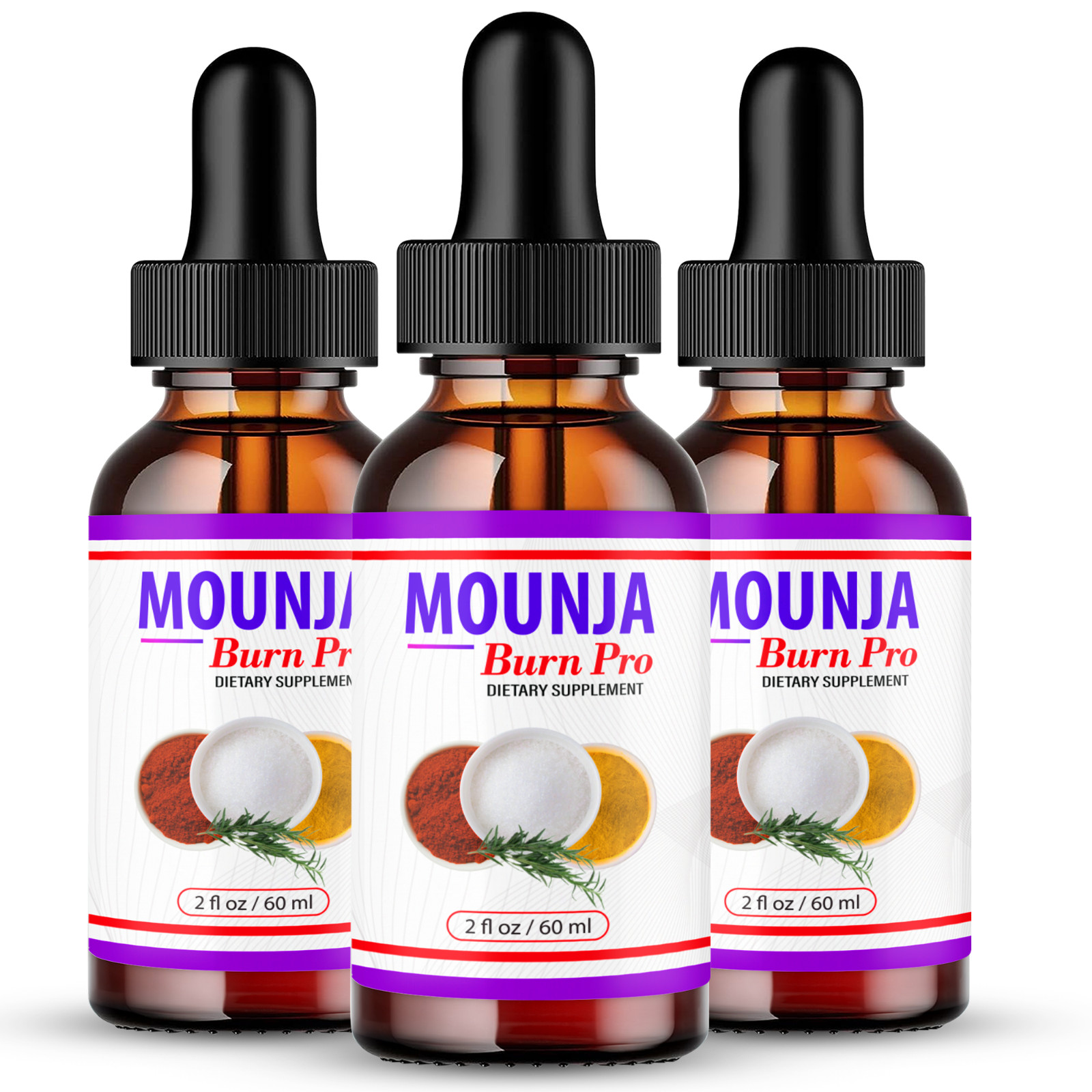 Mounja Burn Pro Drops – Official Liquid Drops Supplement (3 Pack)