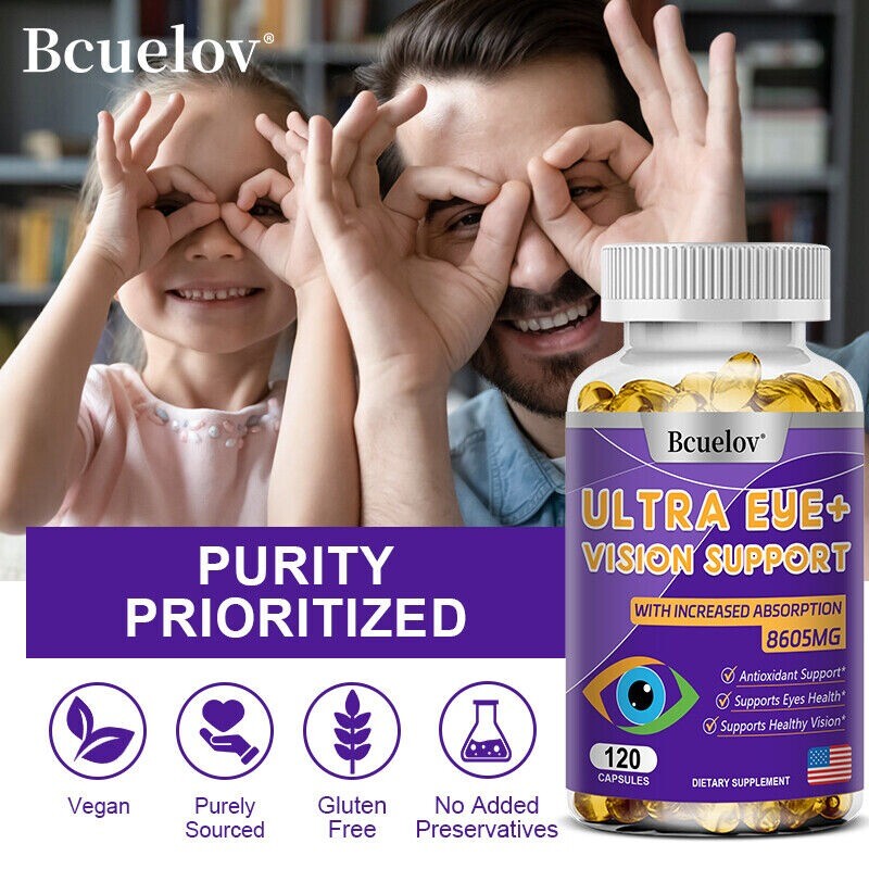 Ultra Eye+Vision Support 30 To 120 Softgels Fast Absorption Support Eye Health
