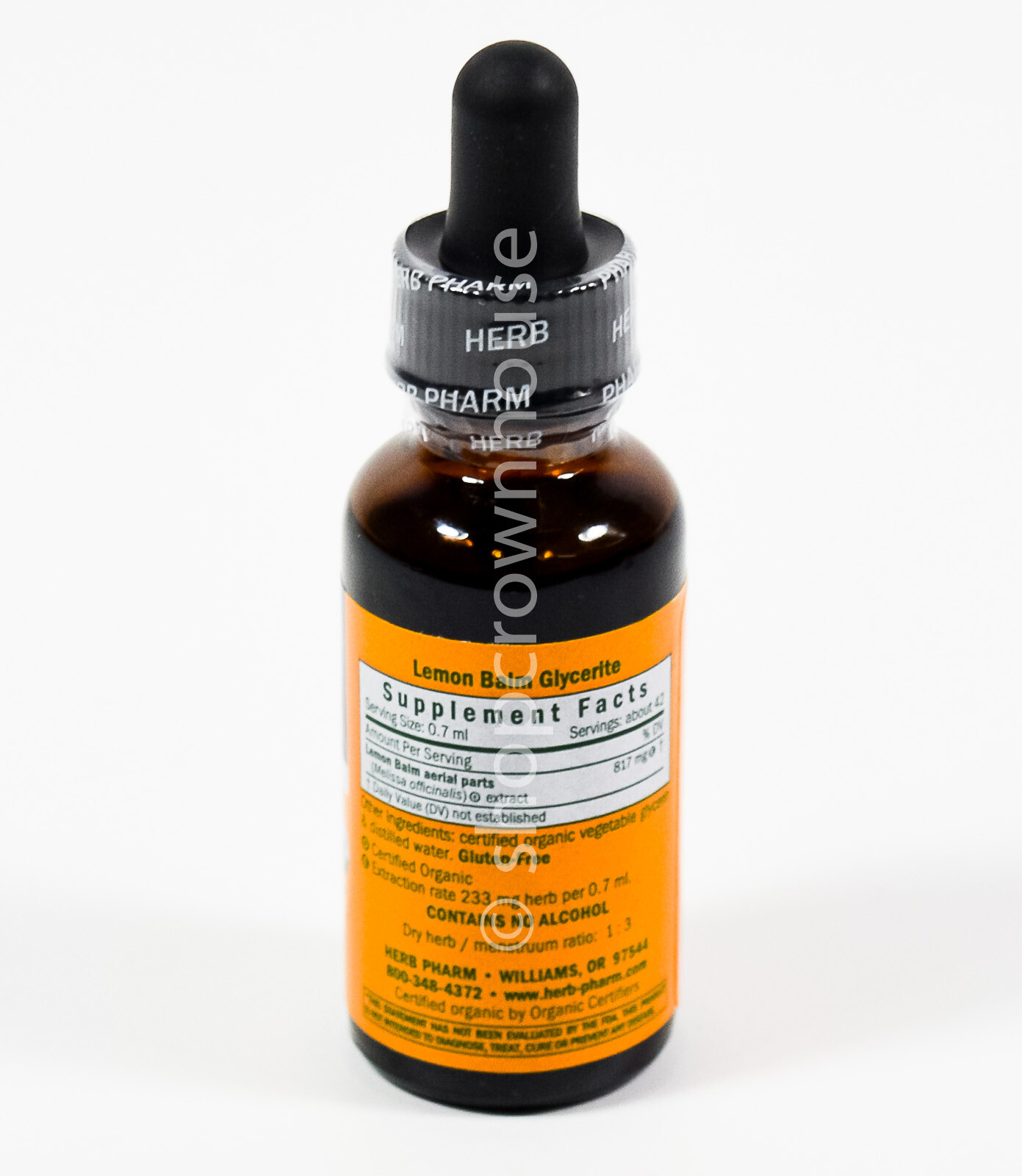 Herb Pharm LEMON BALM 1oz tincture Nervous System Calm organic ALCOHOL FREE 2028