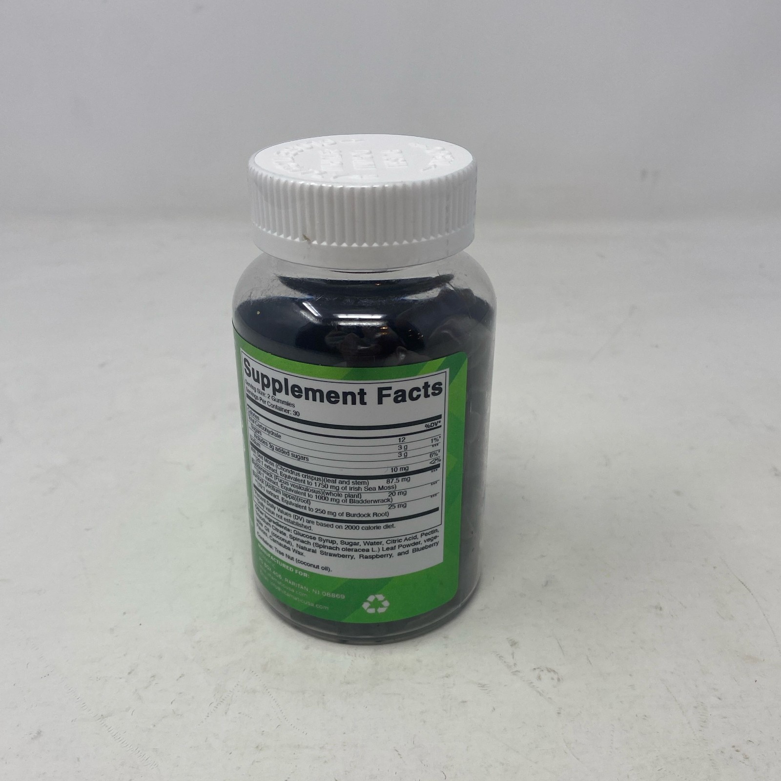 Vitamatic Sea Moss Gummies 3000mg 60ct Natural Raspberry Vegan