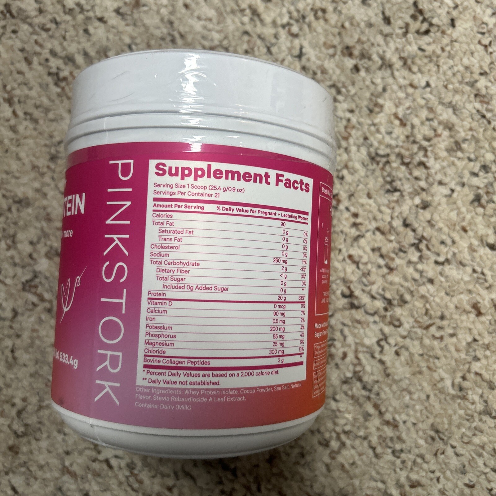 Pink Stork Pregnancy + Nursing Whey Protein Powder 21 Servings EXP 04/2026