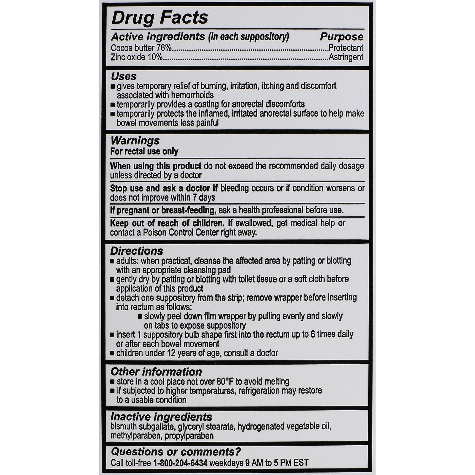 Calmol 4 Hemorrhoidal Suppositories with 24 Count (Pack of 1), Multicolor