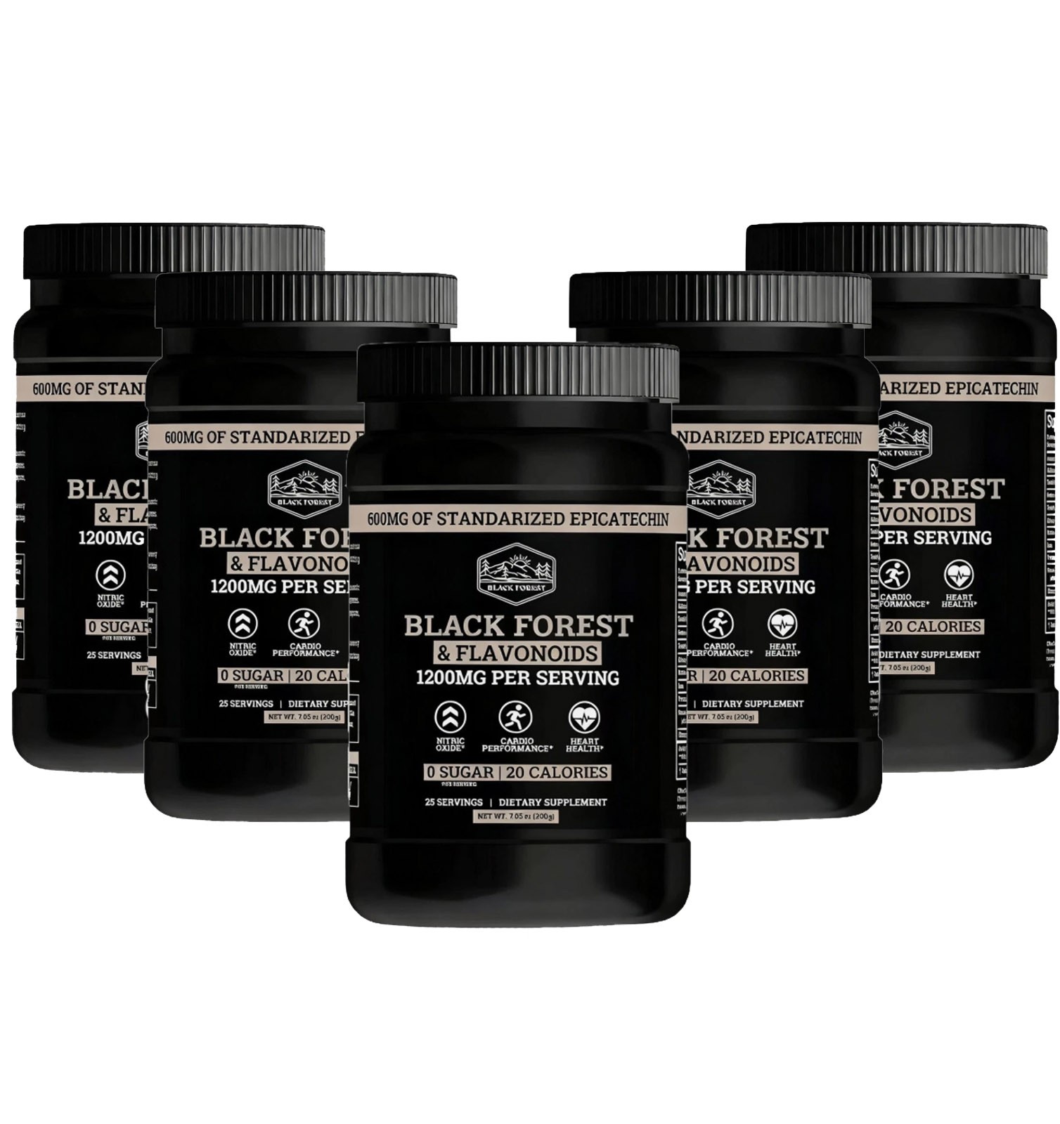 1-5PC Black Forest High Flavanol Cocoa Powder & Flavonoids 1200mg Supplements