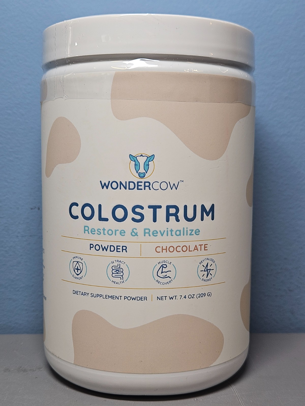 Colostrum Wondercow Restore & Revitalize Chocolate 7.4 oz – New Exp 7/25/2026