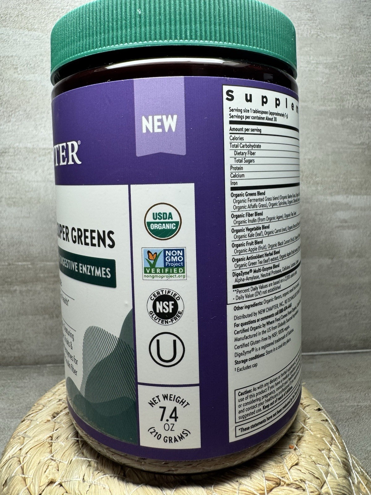 New Chapter All-Flora Digestive Super Greens Powder 7.4oz Exp 05/2027