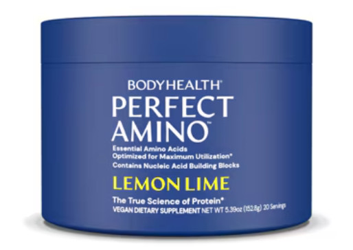 BODYHEALTH Perfect Amino – Lemon Lime Essential Amino Acid Powder, 4.6 oz Fresh