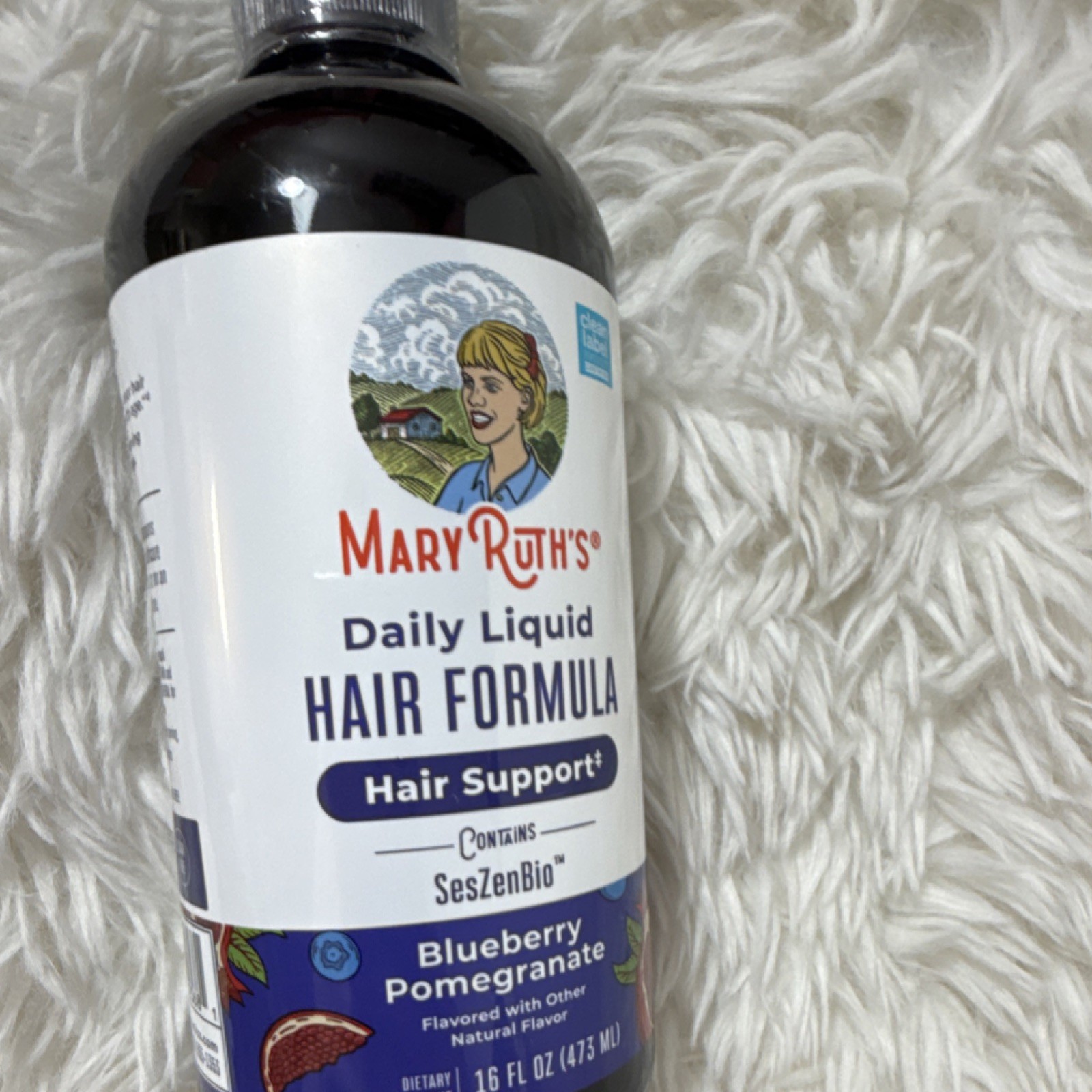 MaryRuth’s Daily Liquid Hair Formula 16oz Blueberry Pomegranate Biotin Vegan