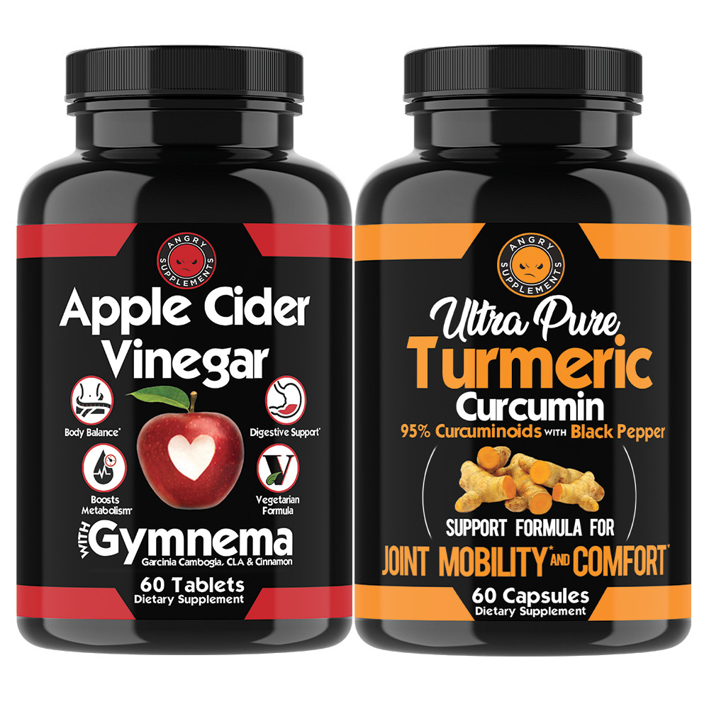 Weight Loss Apple Cider Vinegar ACV + Turmeric Curcumin Healthy Fat Burner Pills