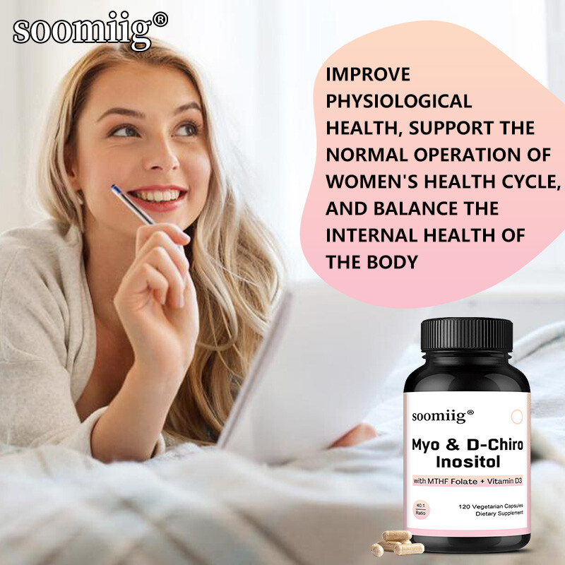 Myo-Inositol D-Chiro Inositol Supplement Vitamin D3 Hormonal Balance for Women