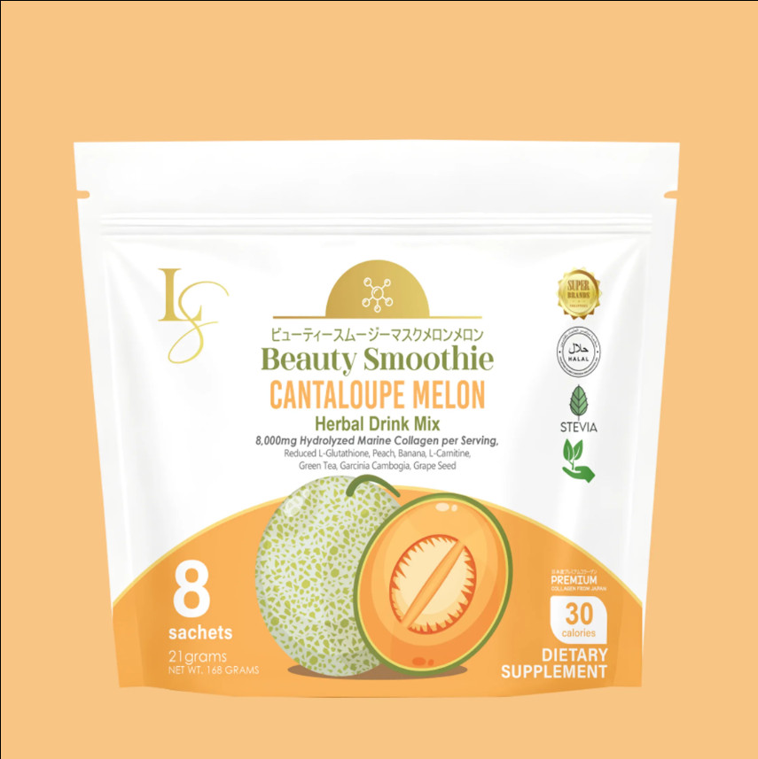 Luxe Slim Beauty Smoothie Cantaloupe Melon 21g /8 sachets. (US Seller)