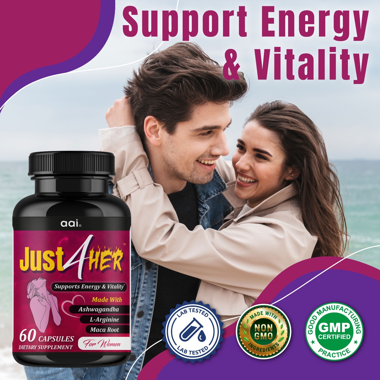 Female Libido Booster for Women – Mood Energy Hormone Support 60 Capsules