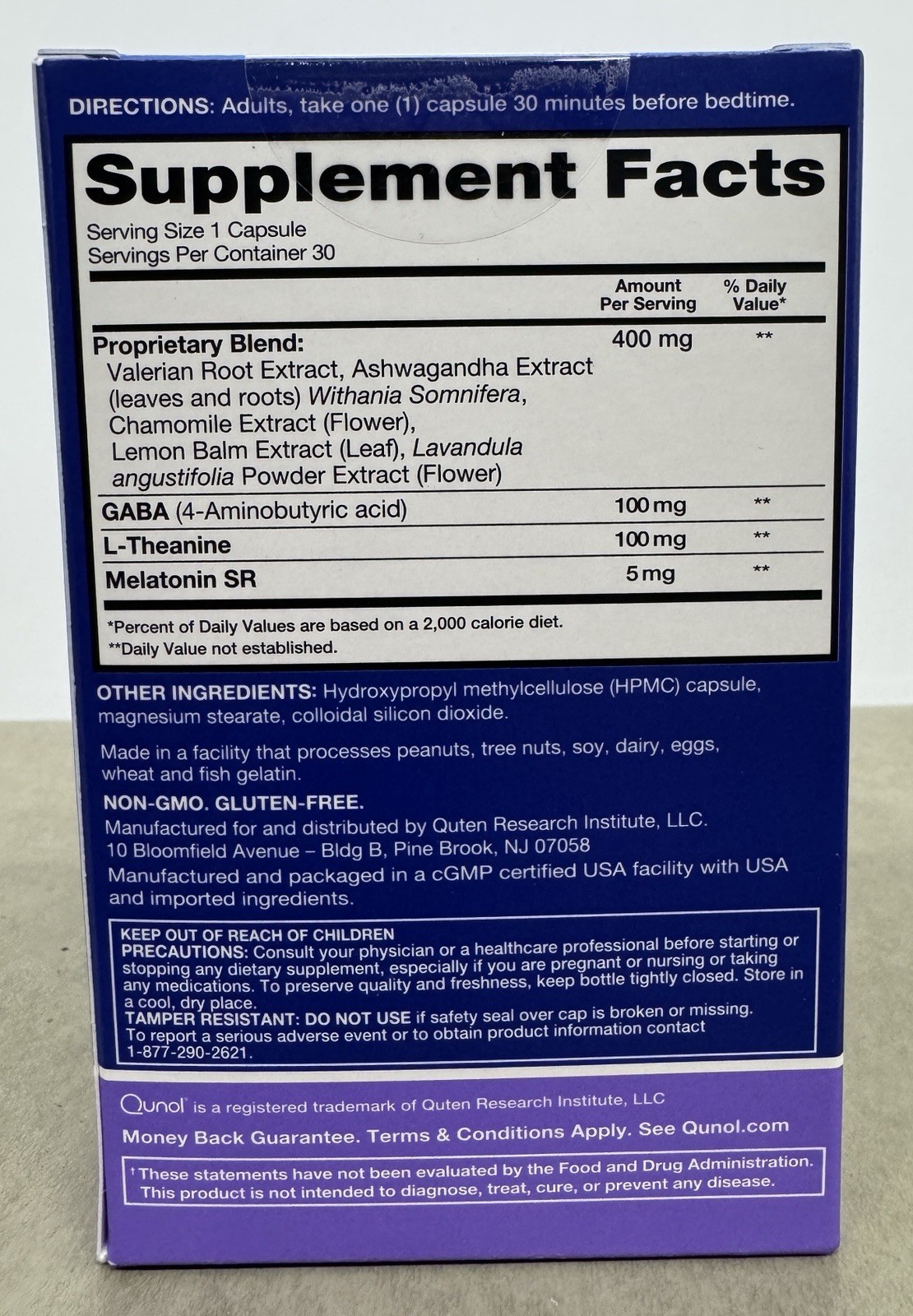 4 Pack Qunol Sleep Support 5-in-1 Melatonin 30 Count Exp 02/2027
