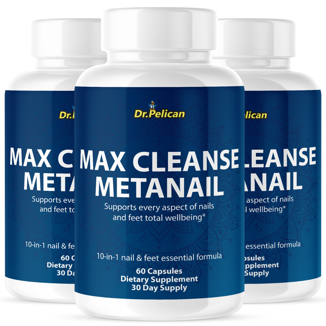 Max Cleanse Metanail- Immune & Nail Support- 3 Bottles- 180 Capsules