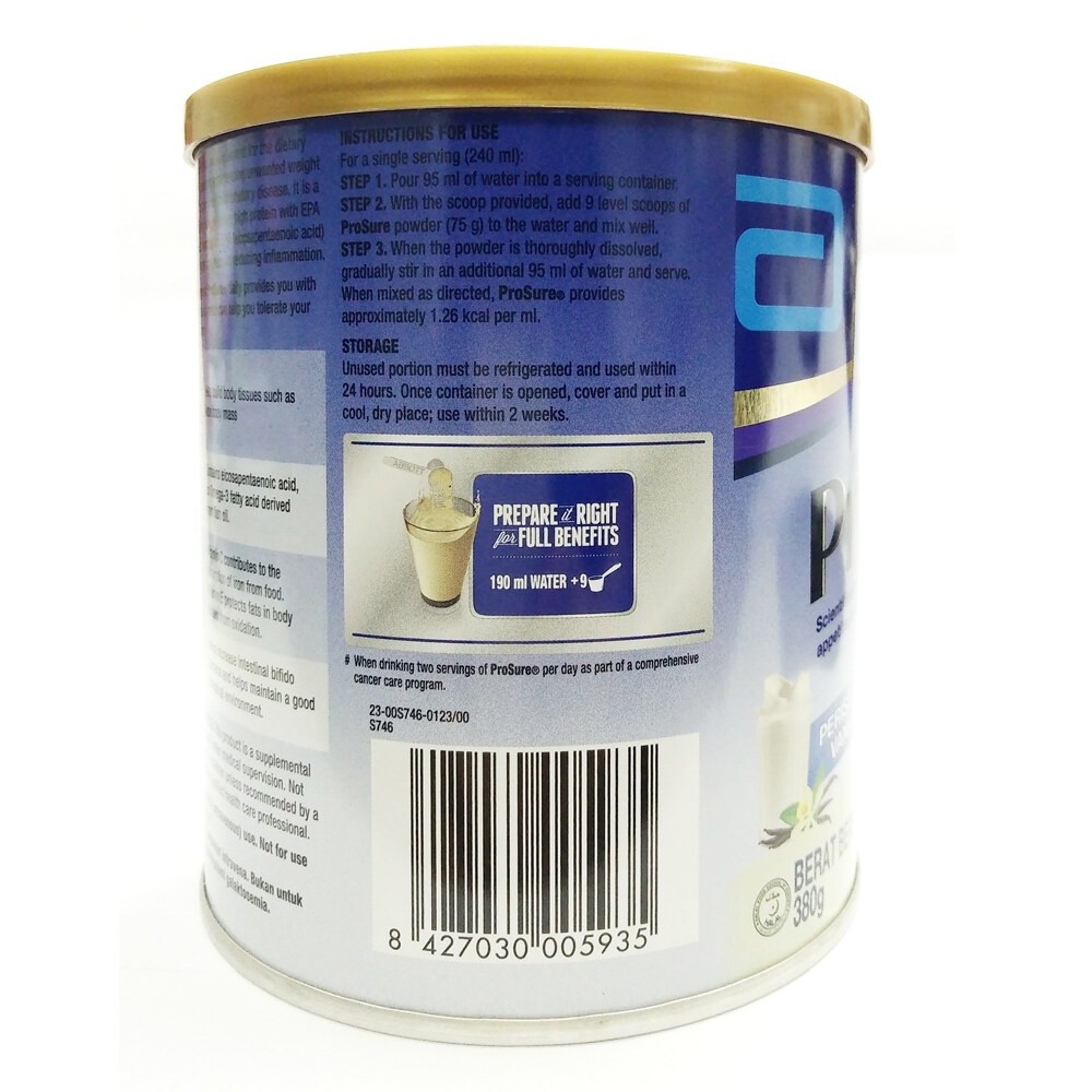 Abbott Pro sure Milk (High Protein, Prebiotic & EPA) 380g