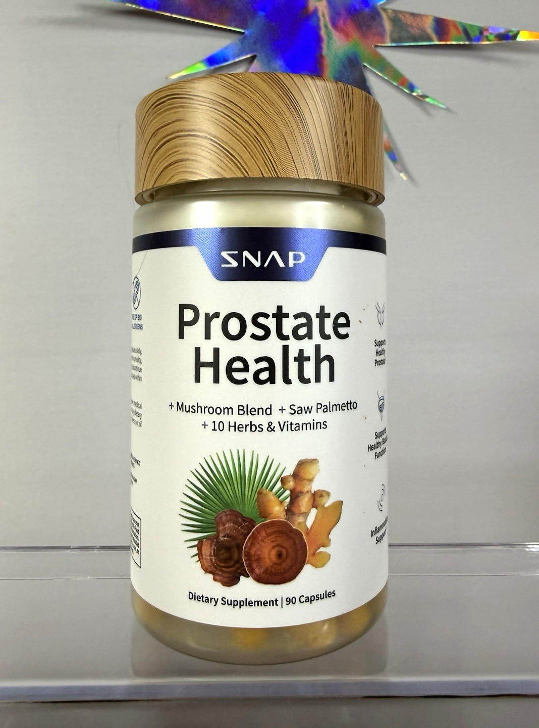 SNAP Prostate Health Dietary Supplement Capsules Vegan Non-GMO Gluten-Free 90 ct