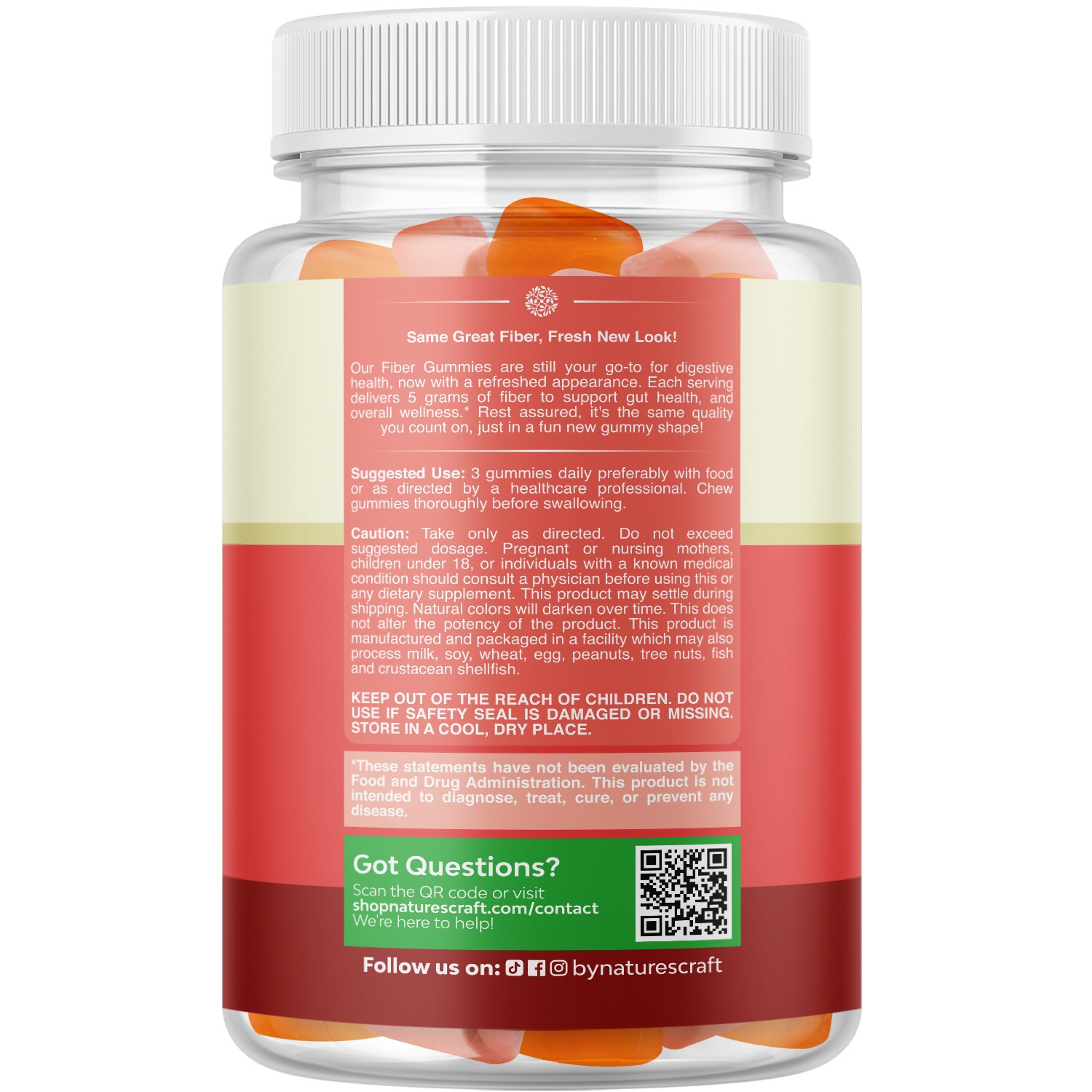 Tasty Prebiotic Fiber Gummies for Adults – High Fiber Supplement Gummies Vitamin
