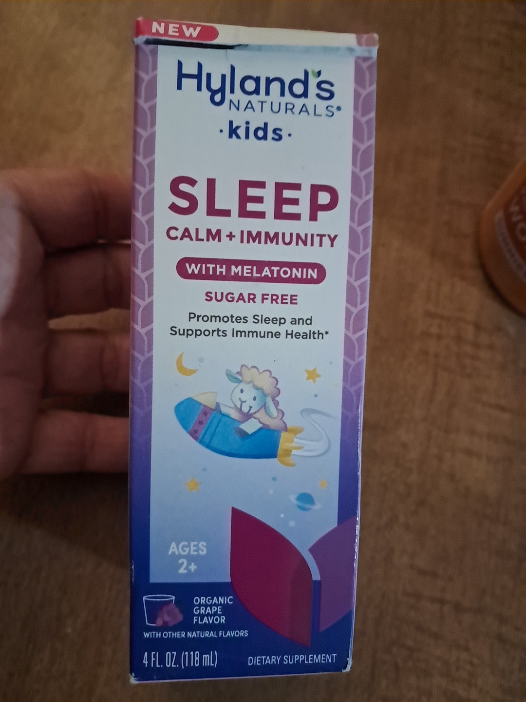 Hyland’s Kids Sleep Calm & Immunity Melatonin Sugar-Free Ages 2+ 4 Oz Grape