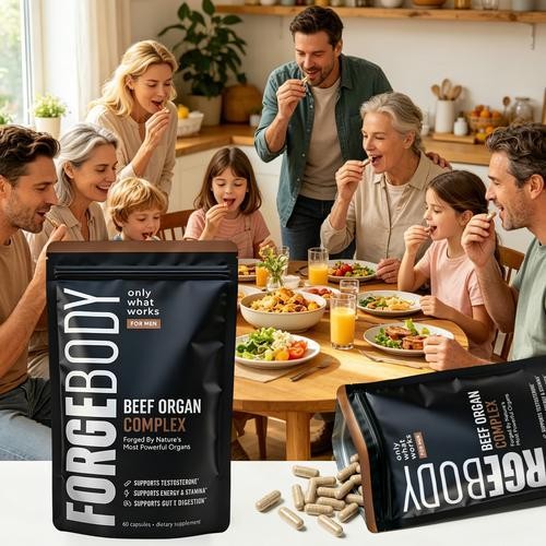 FORGEBODY Beef Organ Complex 60 Capsules – Grass Fed Beef Organ Supplement