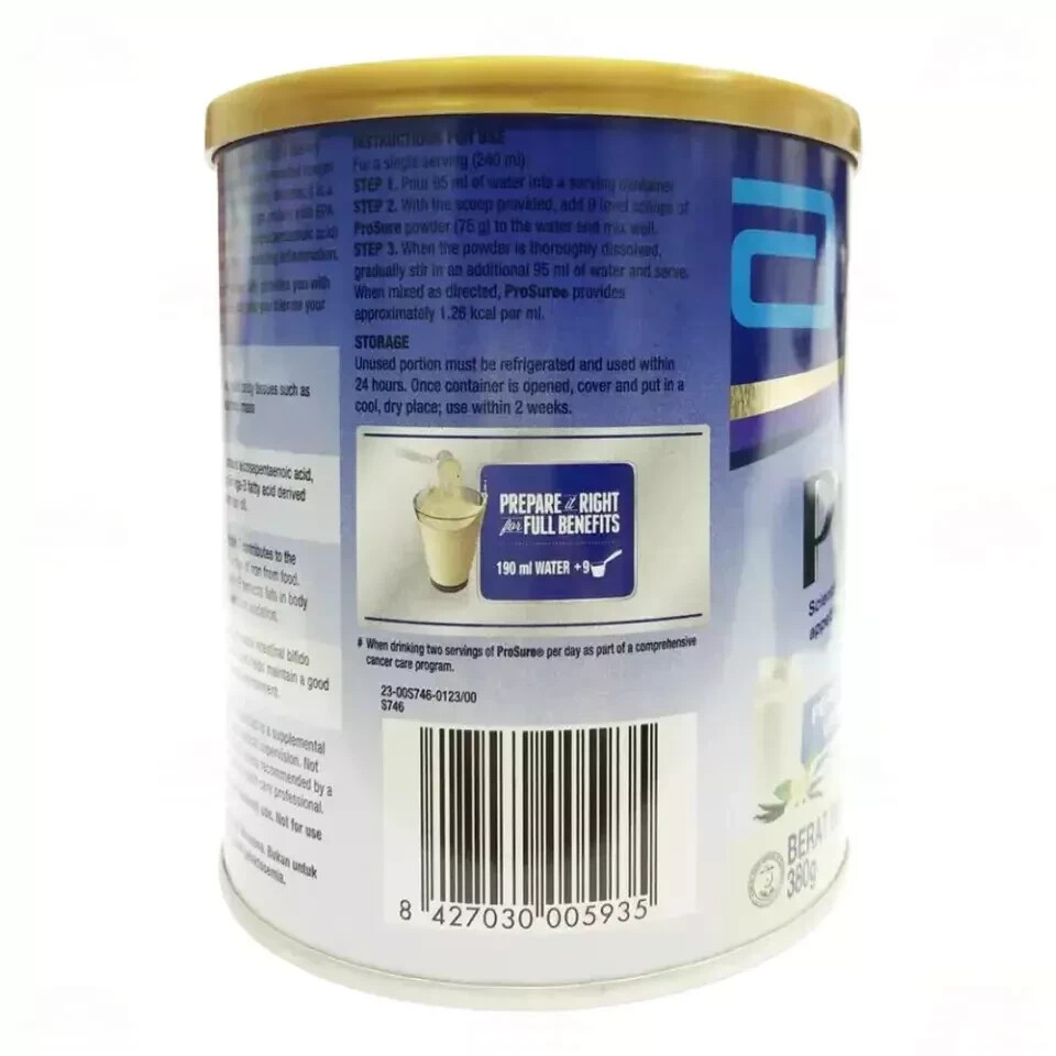 Abbott Pro Sure Milk High Protein, Prebiotic & EPA 380g X6