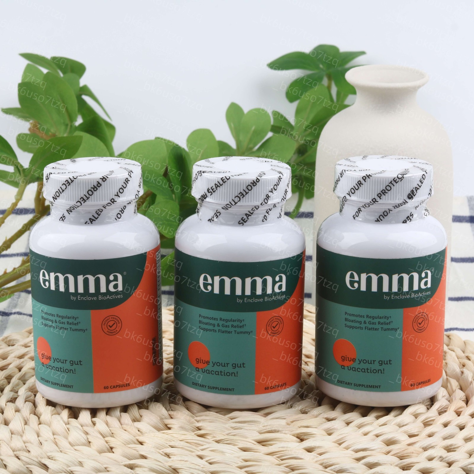 1-3 pack Emma Relief Supplement KONSCIENS KETO for Gut Bloating -60 Capsules