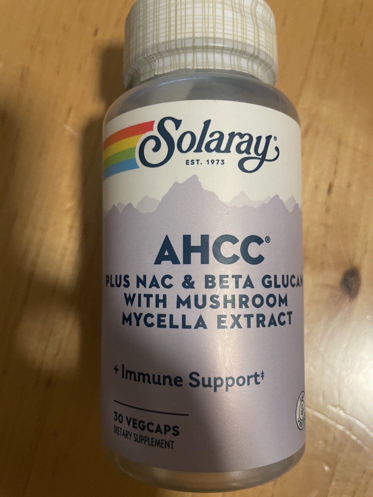 Solaray AHCC Plus NAC & Beta Glucan w/ Mushroom Mycelia Extract — 30 VegCaps