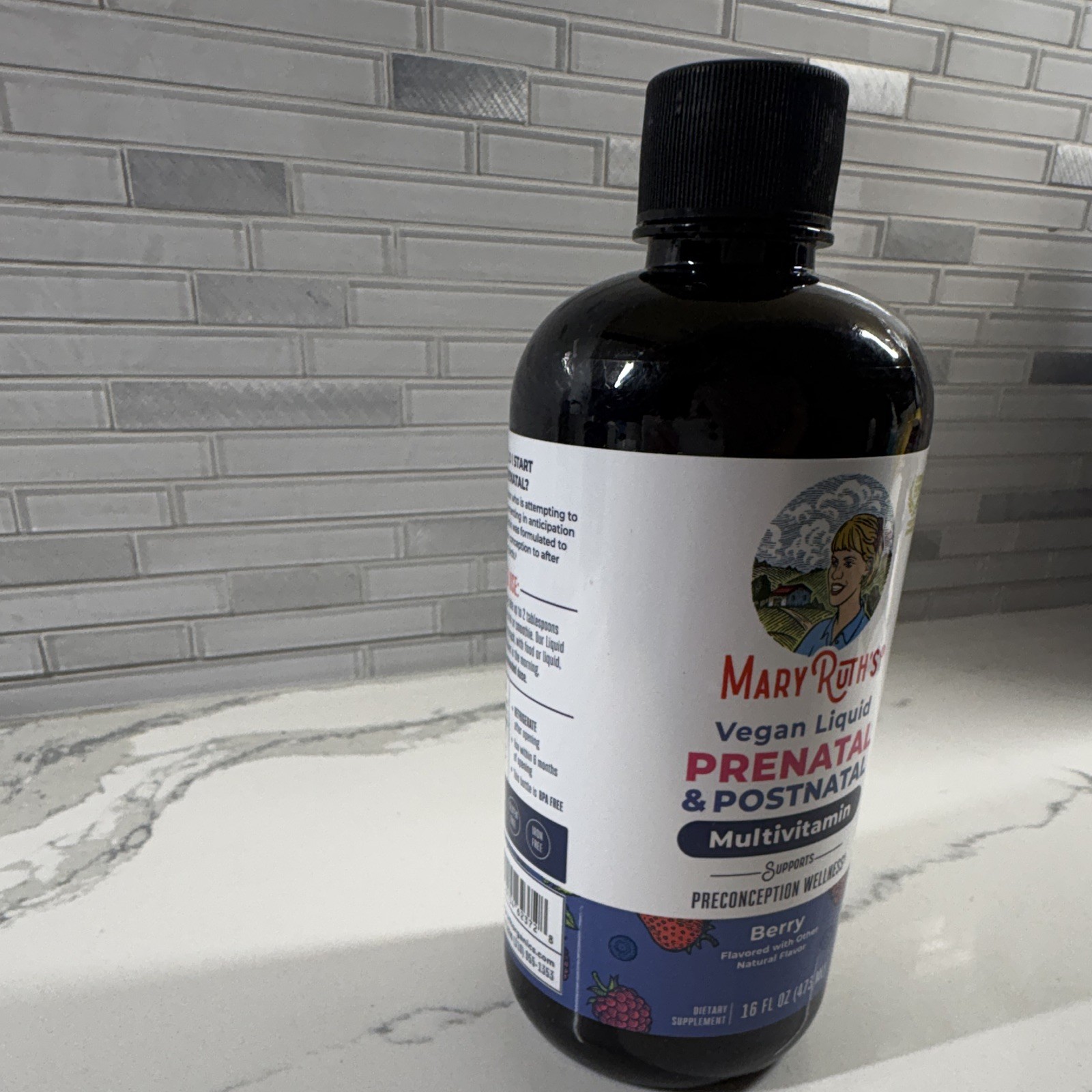 *NEW*MaryRuth’s Vegan Liquid Prenatal & Postnatal Multivitamin Berry 16 fl oz