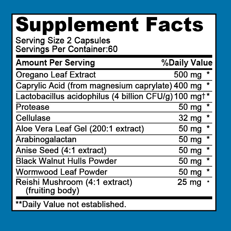 Candida Cleanse Capsules – Improve intestinal flora, detoxify and cleanse