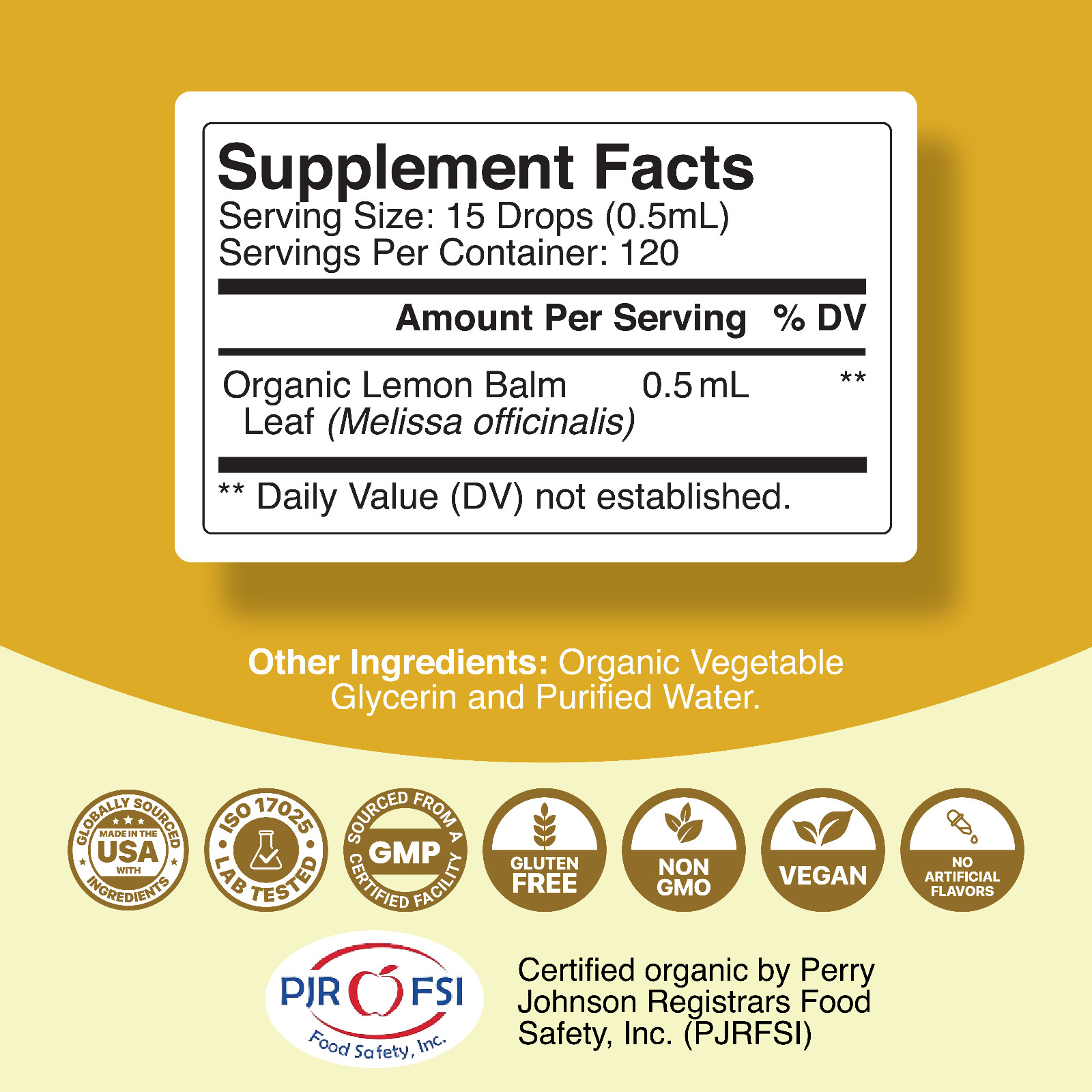 Lemon Balm Extract for Mood Support – Organic Lemon Balm Tincture for Immunity