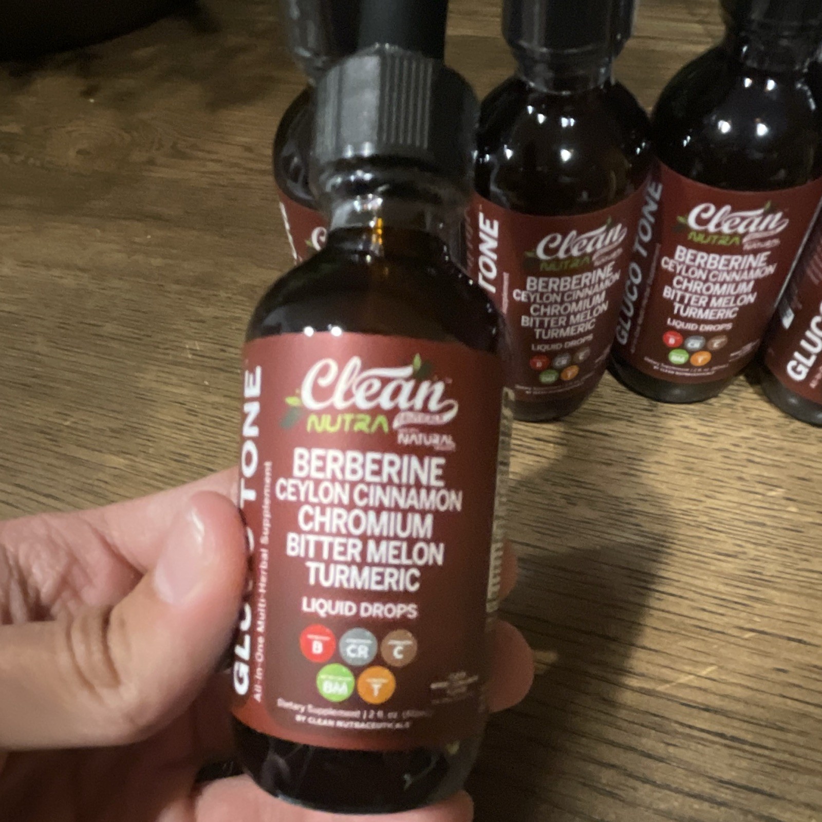 5 Clean Nutra Berberine Liquid Drops w/ Cinnamon Chromium Turmeric 2 fl oz 2027