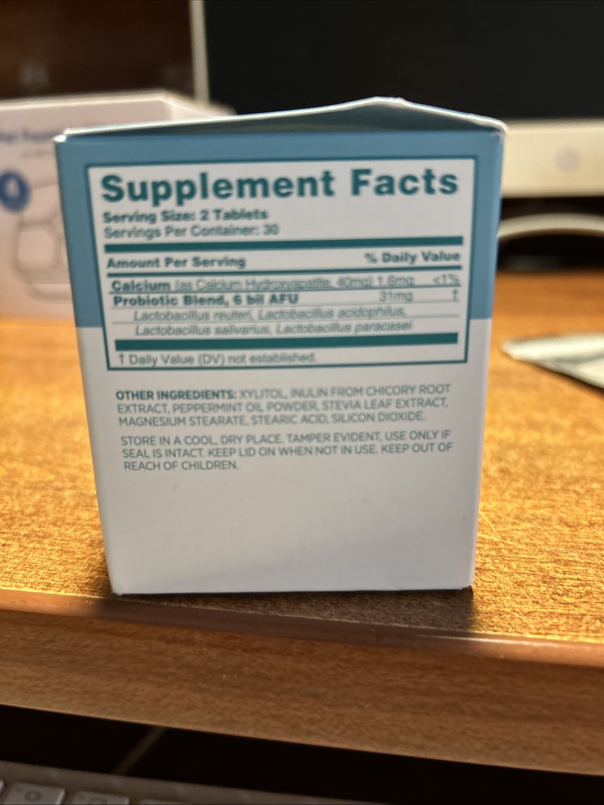Wellnesse Oral Probiotic Mints With Hydoxyapatite Peppermint Flavored 60 Tablets